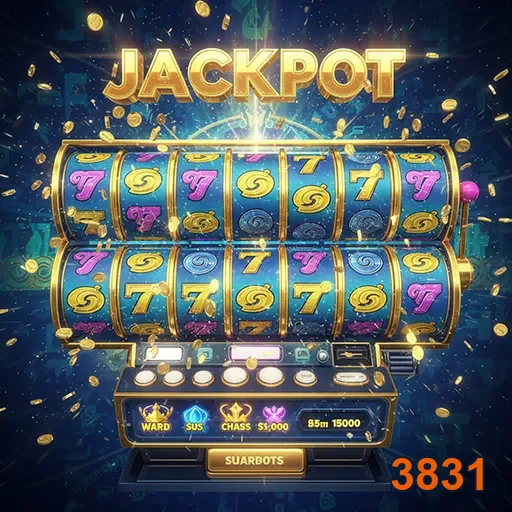 Imagem de máquinas caça-níqueis com tema de slots no site 3831, diversão e apostas online.